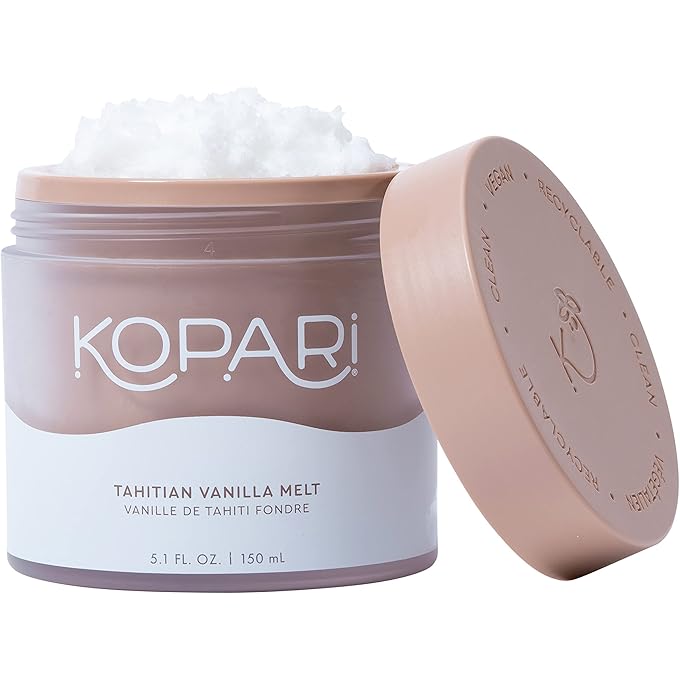 Kopari Tahitian Vanilla Coconut Melt | Multi Purpose Skin Moisturizer, 100% Unrefined Coconut Oil Skin Care For Body, Hair, Face | Vegan, Cruelty Free, Paraben & Sulfate Free | 5 Oz - Image 1